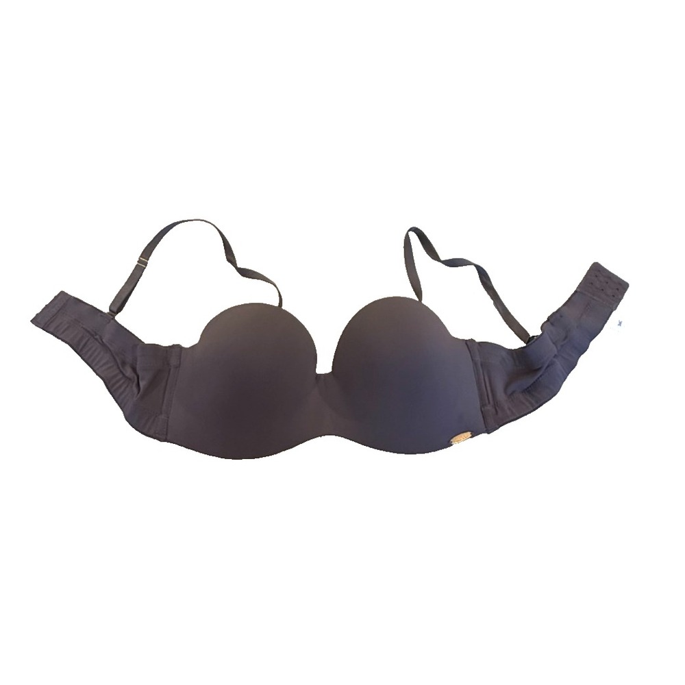 Nicole Miller Underwire Lightly Padded Bra; Convertible Straps; Gray - Size 36C